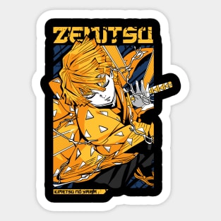 Demon Slayer Zenitsu in Full Thunder Mode Sticker